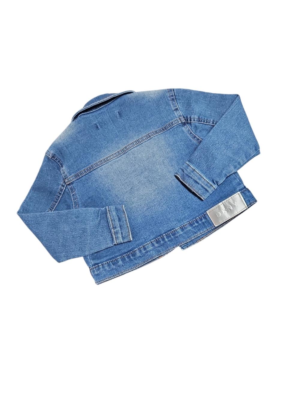 DKNY Girl's Light Blue Denim Jacket Toddler Size 4 Snap Buttons - Picture 2 of 4